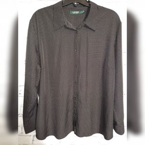Lauren Ralph Lauren preppy dot button down shirt